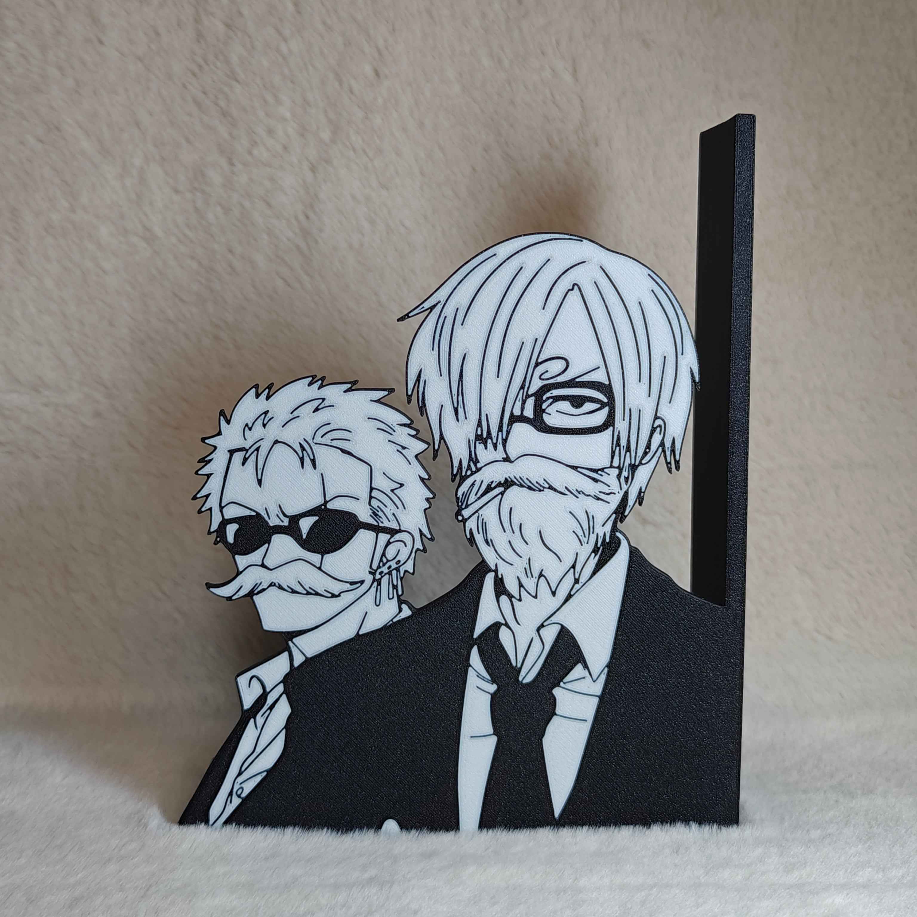 Sujetalibros de Zoro y Sanji